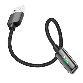 Перехідник Hoco LS28 Lightning 3in1 для заряджання/аудіо конверсії з LED індикатором 22СМ Графіт