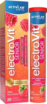 Elektrolity dla seniorów ActivLab ElectroVit Senior 20 tabletek malina (5903260902594)
