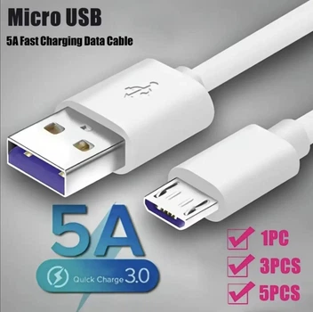 Кабель Micro USB 5A Fast Charge швидка зарядка та передача даних 1,5 м