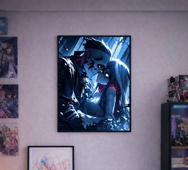 Постер у рамці під склом Dark Love: Skeleton Bride Anime Poster А3