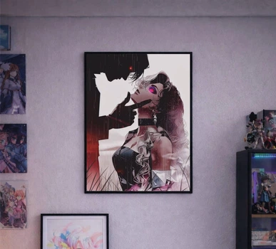 Постер у рамці під склом Dark Desire: Gothic Anime Couple Aesthetic Poster А3