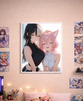 Постер в рамці під склом Waifu Duo А3