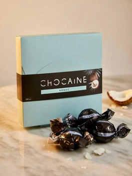Цукерки Кокос Chocaine 200г ніжні цукерки з кокосовою начинкою солодощі подарунок чаювання десерт для дітей та дорослих