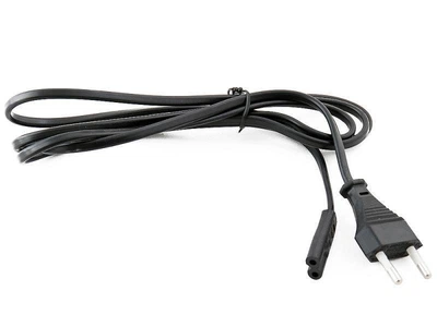 Шнур мережевий C7 IEC 60320 2x0,75мм, для побутової техніки, чорний 1.8м