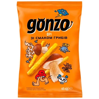 Кукурудзяна соломка фрі Gonzo зі смаком грибів 40г