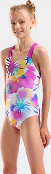 Купальник закритий для дівчат Arena SPRAYING SWIMSUIT SWIM PRO BAC білий, рожевий 140 см