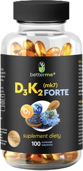 Харчова добавка Better Me D3 K2 MK7 Forte 100 капсул (5905123512230)
