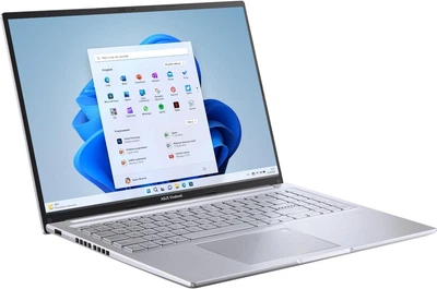 Ноутбук ASUS Vivobook 16 M1605YA-MB242W (90NB10R2-M01610) 16" IPS WUXGA / AMD Ryzen 7 7730U / RAM 16 ГБ / SSD 512 ГБ / AMD Radeon Graphics / Windows 11 Home / Cool Silver
