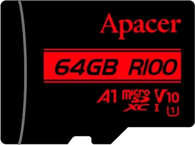 MicroSDXC Apacer 64 GB MicroSDHC UHS-I Class 10 (AP64GMCSX10UB-RA)