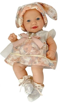 Lalka bobas Woopie Little Vintage  24 cm w sukience i zzapeczce króliczka (5906280656911)