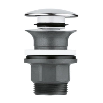 Донный клапан нажимной для раковины GROHE с переливом латунь 1 1/4" глянцевый хром 40824000