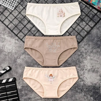 Хлопковые детские трусики слип 3шт для девочки Baykar р 5 146-152 см 9-10 лет арт 5738-99 Королевство Байкар