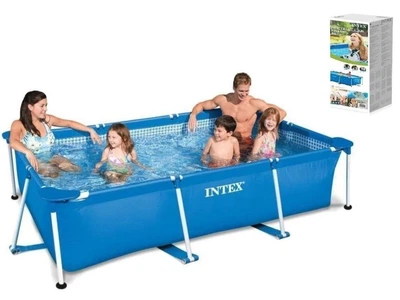 Каркасний прямокутний басейн Intex 28270 (220×150×60 см), 1662 л, сімейний, від 6 років
