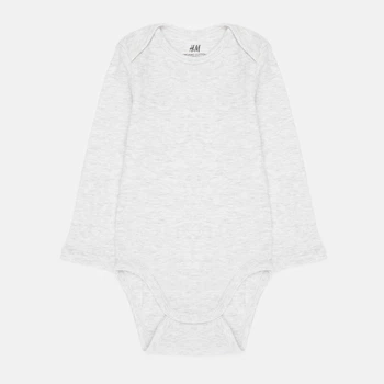 Боди H&M 92см бело серый 231053326144