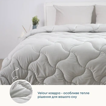 Одеяло ТЕП VELOUR светло-серое, 200x210 (1-04872_34485) 2000999924620
