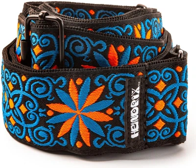 Гитарный ремень Dunlop Jimi Hendrix Blacklight Fillmore Blue Strap