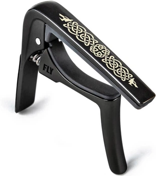 Каподастр для акустических гитар Dunlop 63CBKC Trigger Fly Capo Celtic Knot Edition Curved - Black