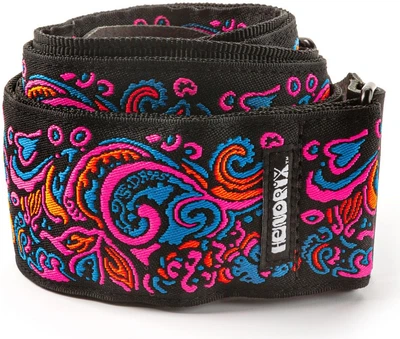 Гитарный ремень Dunlop Jimi Hendrix Blacklight Love Drops Pink Strap