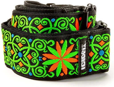 Гитарный ремень Dunlop Jimi Hendrix Blacklight Fillmore Green Strap