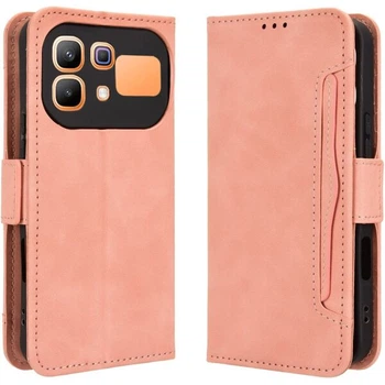 Чехол-книжка с карманами Deexe Wallet Stand для Infinix Note 60 / 60 Pro - Pink
