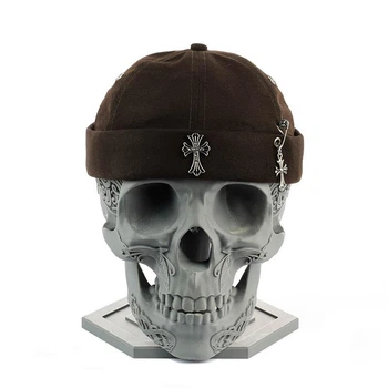 Молодіжна кепка докер у стилі "Chrome Hearts" Шоколадний