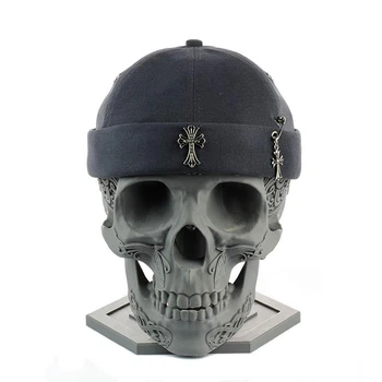 Молодіжна кепка докер у стилі "Chrome Hearts" Сірий