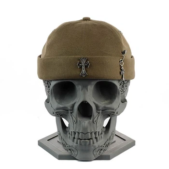 Молодіжна кепка докер у стилі "Chrome Hearts" Світлий хакі