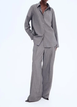Рубашка H&M 12516 Темний сірий M (1300)
