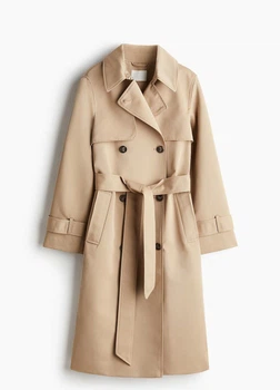 Тренч H&M 12389 Бежевий M (1202)