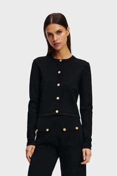 Жіночий чорний кардиган BUTTON CARDIGAN Karl Lagerfeld M A2W18028