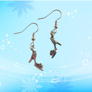 Серьги из металла Туфельки