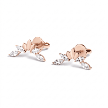 Серьги-гвоздики из красного золота Crystal Crown (з40067.1)