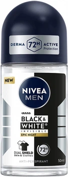 Антиперспірант кульковий NIVEA Men Чорне та Біле невидимий: Epic Nigth 50 мл (5900017107950)