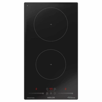 Варочная поверхность индукционная Domino Weilor WIS 323 BLACK, черная стеклокерамическая компактная рабочая поверхность на 2 конфорки