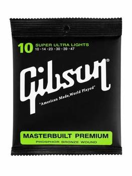 Струны для акустической гитары Gibson SAG-MB10 Masterbuilt Phosphor Bronze Wound (Super Ultra Light 10–47)