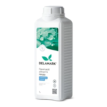 Рідкий засіб для миття посуду з ароматом лохини DeLaMark 1 л 4820152334091