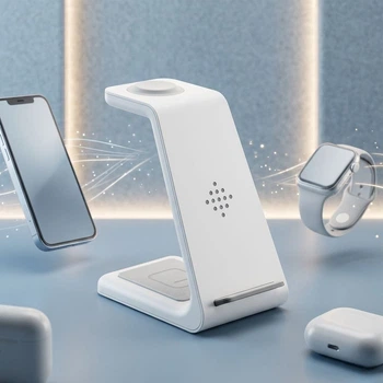 Беспроводная зарядка 3-в-1 Quick Charge T-3 для iPhone, Apple Watch и AirPods 18W