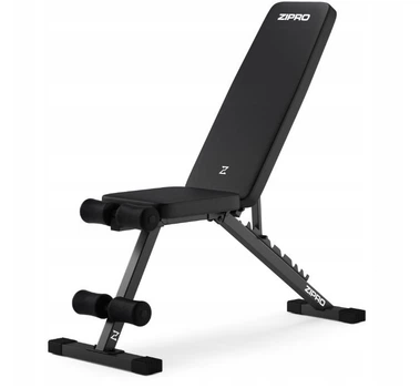 Складная скамья для тренировок Zipro Stride до 110 кг с регулируемой спинкой