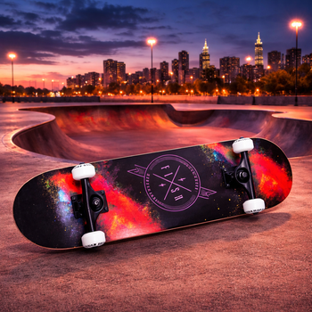 Скейтборд Fish Skateboards “Happy Skate” — деревянная дека из канадского клёна, подшипники ABEC-7