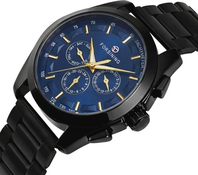 Мужские часы Forsining Walker Limited Blue & Black, 2 ремешка