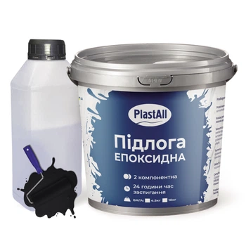 Эпоксидный наливной пол для бетона и металла Plastall™ 1 кг Черный