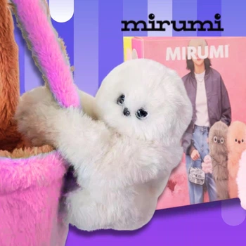 Інтерактивна м'яка іграшка брелок Mirumi Ленивец Пушистик повторюшка на акумуляторі Мірумі Бежевий