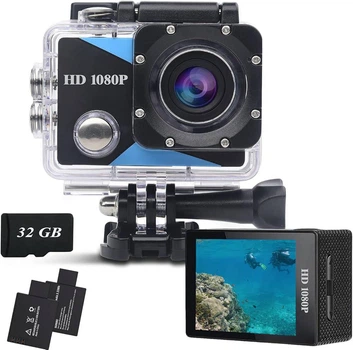 Екшн-камера Ultra HD 1080P — спортивна та підводна камера - Уценка