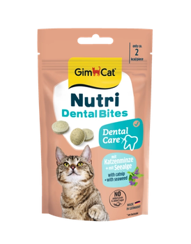 Лакомства GimCat Nutri Dental Bites с птицей для кошек, 40 г