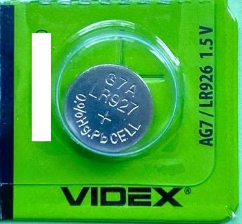 Батарейка щелочная для часов Videx 395 399 SR927SW AG7 195 LR57 LR926 1 шт (1388)