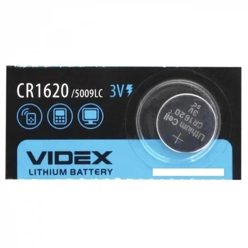 Батарейка литиевая Videx CR1620 3V 1шт (12)