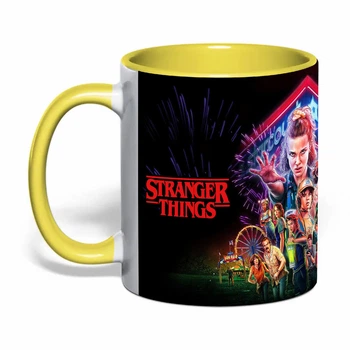 Чашка с печатью "Очень странные дела / Stranger Things" №2 (цвет жёлтый) (37123)