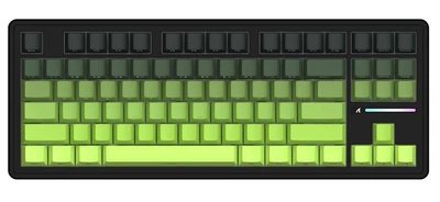 Клавиатура беспроводная Attack Shark M87 Pro V2 White Jade Switch Bluetooth/Wireless/USB Black-Green (AS-697279247163-M)