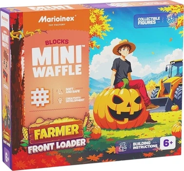 Конструктор Marioinex Mini Waffle Farmer: Фронтальний навантажувач з Фредді 50 деталей 720686 (5903033907481)
