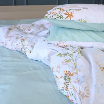 Простынь MirSon Бязь 17-0957 Botanical Meadow 150х220 см (2200013183211)